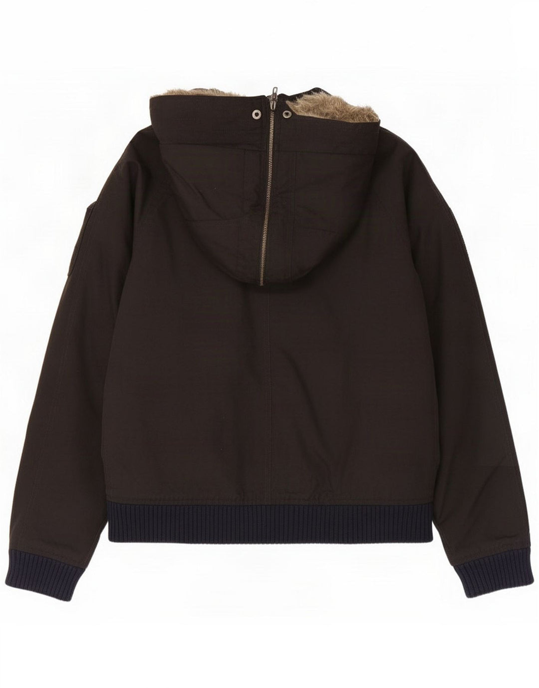 Woolrich Mens Hooded Bomber Jacket UK 40 Large Black Colourblock