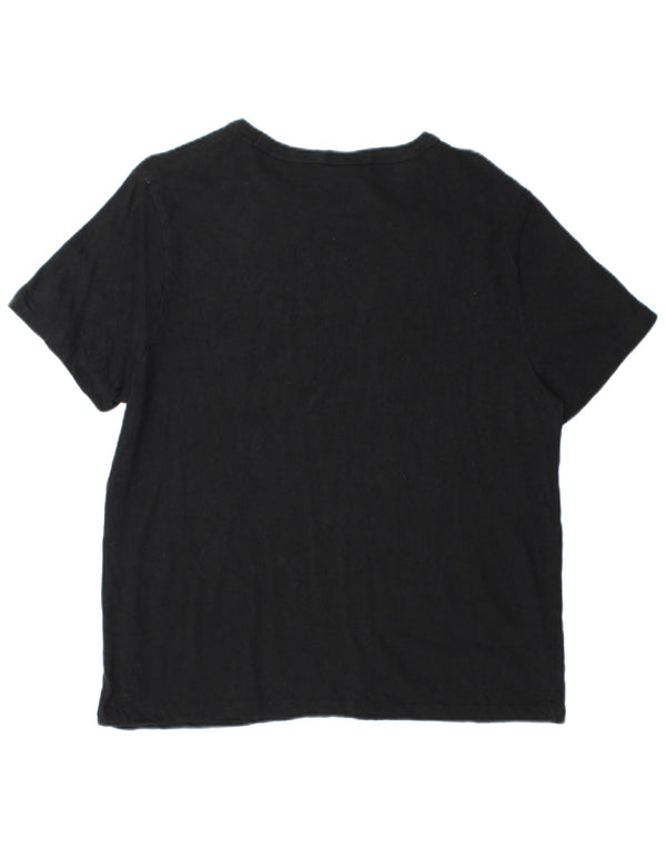 Champion Womens Graphic T-Shirt Top UK 16 Large Black