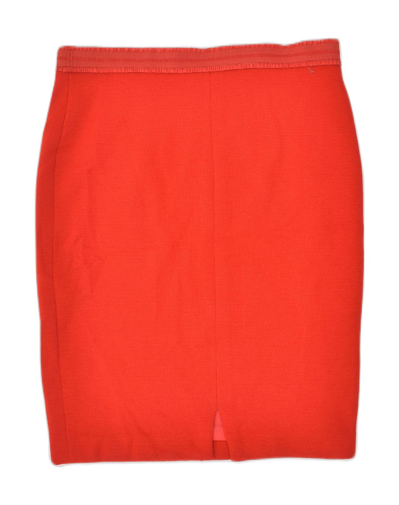 LUISA SPAGNOLI Womens Pencil Skirt IT 42 Medium W34 Red Cotton | Vintage Luisa Spagnoli | Thrift | Second-Hand Luisa Spagnoli | Used Clothing | Messina Hembry 