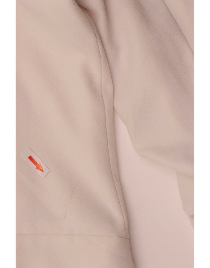 Zara Womens 3/4 Sleeve Open Blazer Jacket UK 14 Medium White Polyester