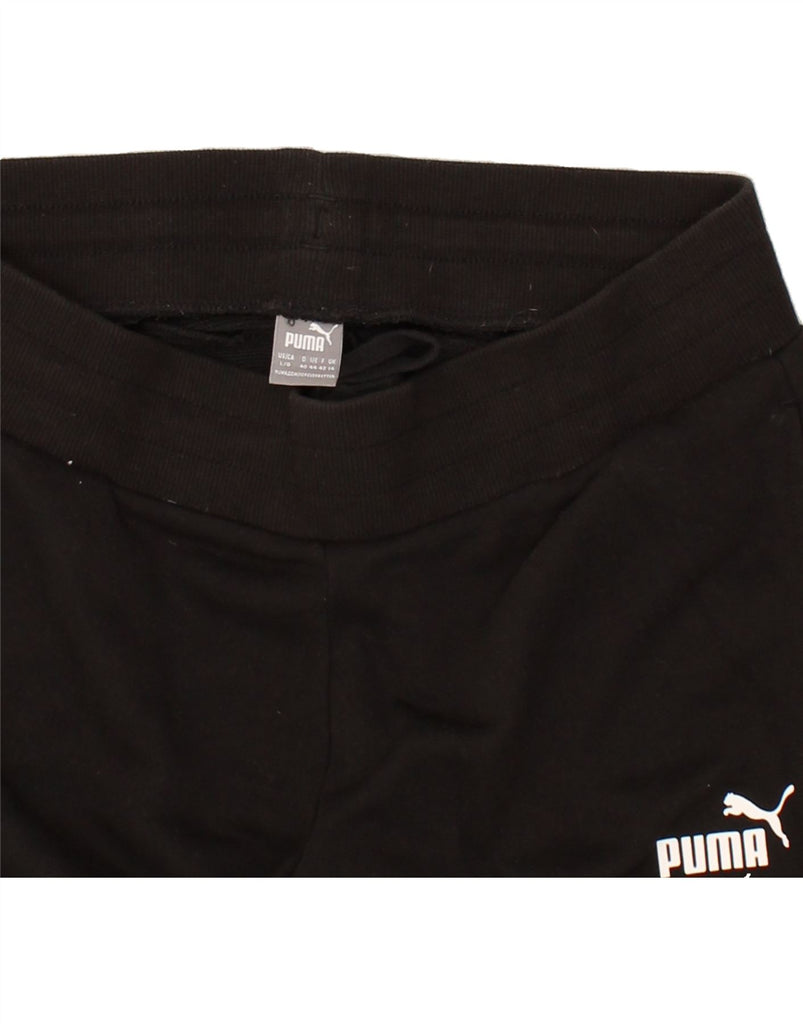 PUMA Womens Tracksuit Trousers Joggers UK 14 Large  Black | Vintage Puma | Thrift | Second-Hand Puma | Used Clothing | Messina Hembry 