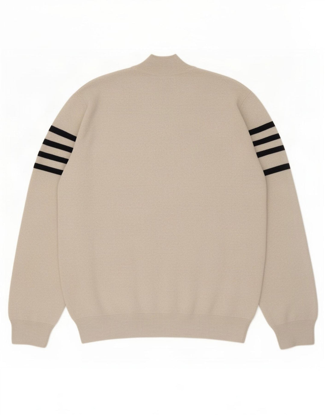 Marks & Spencer Mens Crew Neck Jumper Sweater XL Beige Striped Polyester