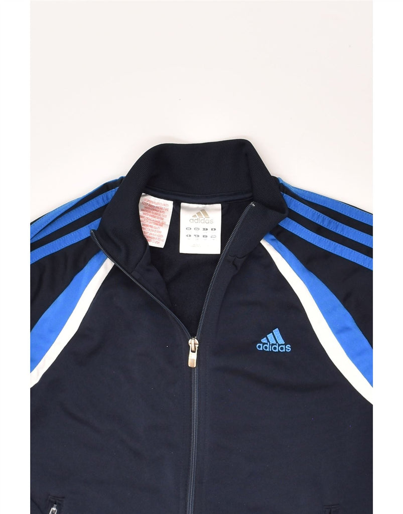 ADIDAS Boys Tracksuit Top Jacket 11-12 Years Navy Blue Polyester | Vintage Adidas | Thrift | Second-Hand Adidas | Used Clothing | Messina Hembry 