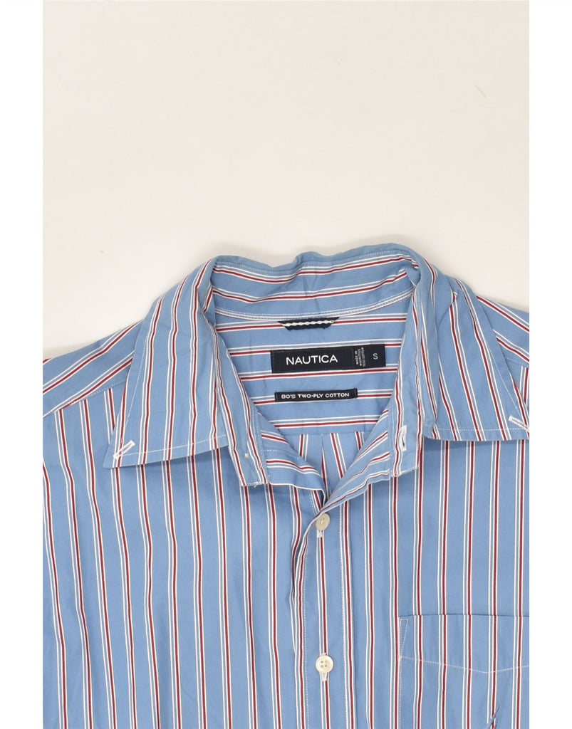 NAUTICA Mens 80'S Two Ply Shirt Small Black Striped Cotton | Vintage Nautica | Thrift | Second-Hand Nautica | Used Clothing | Messina Hembry 