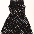 COAST Womens Sleeveless A-Line Dress UK 8 Small Black Polka Dot Polyester Vintage Coast and Second-Hand Coast from Messina Hembry 