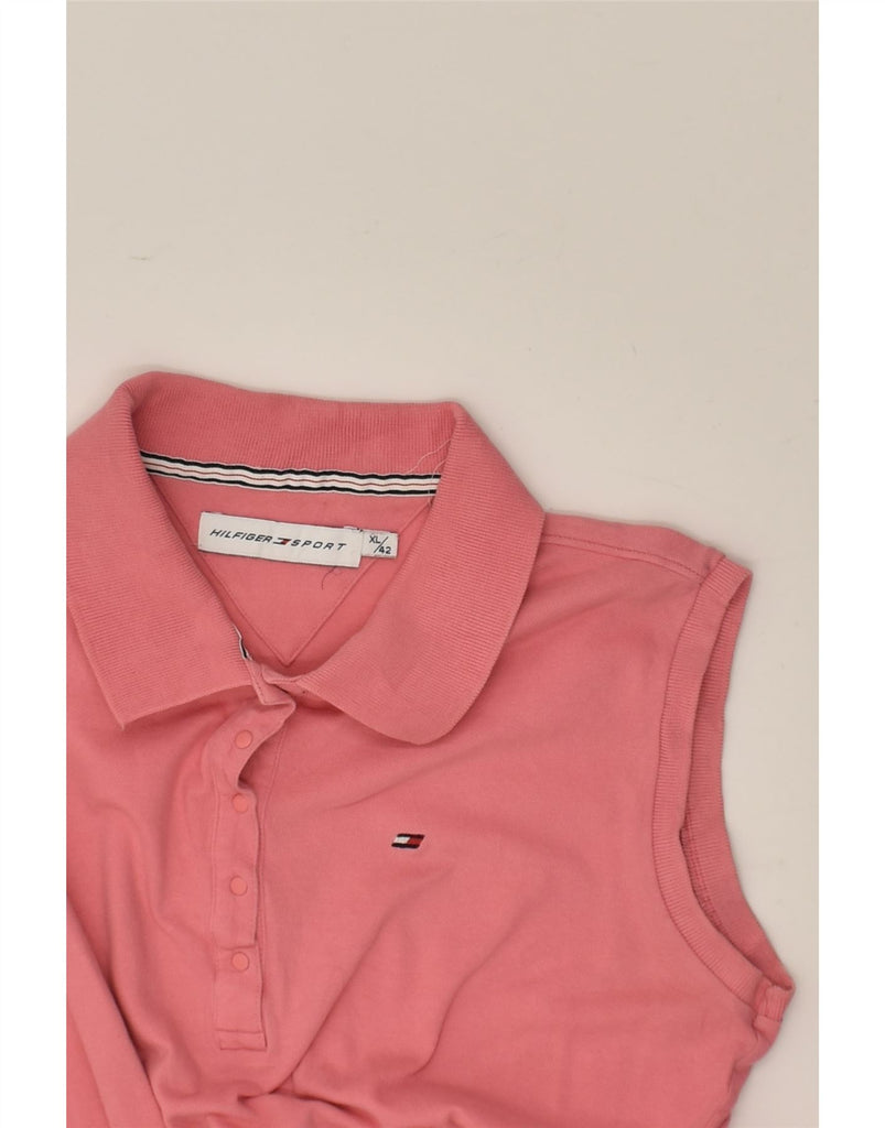 TOMMY HILFIGER Womens Sleeveless Polo Shirt IT 42 Medium Pink | Vintage Tommy Hilfiger | Thrift | Second-Hand Tommy Hilfiger | Used Clothing | Messina Hembry 