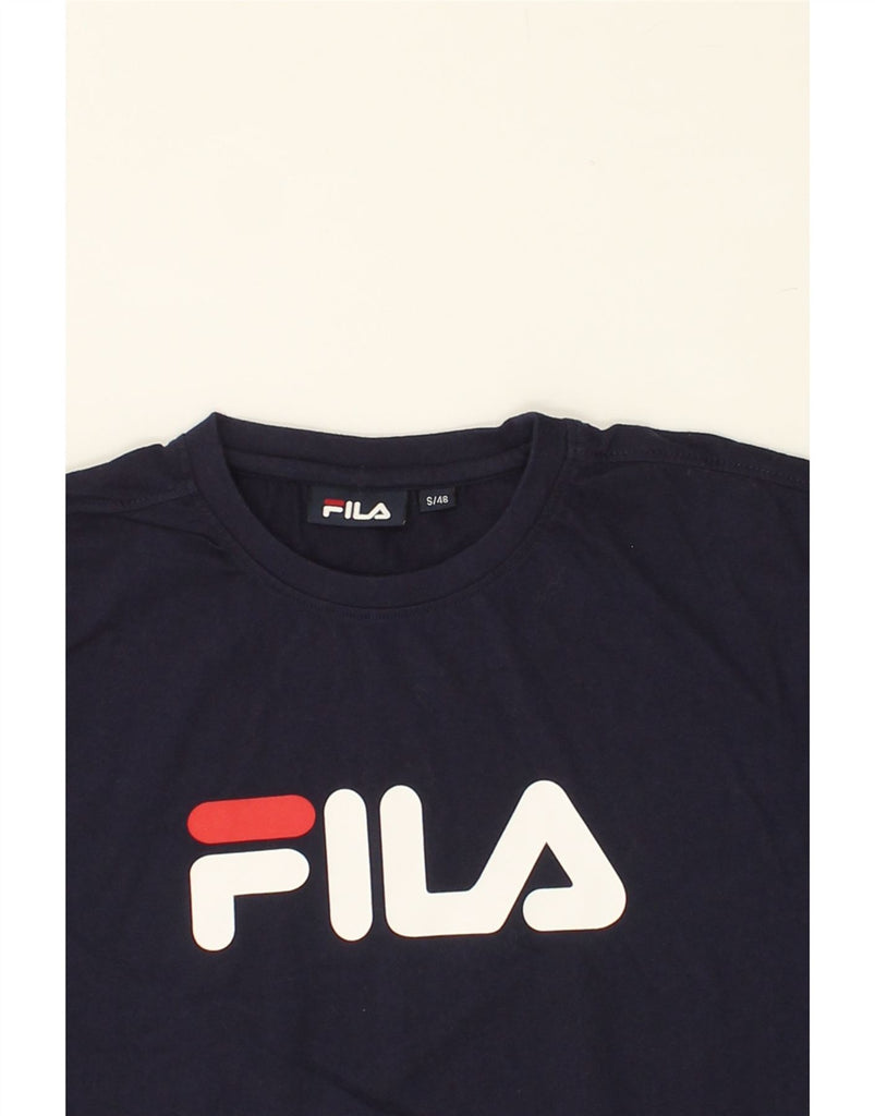 FILA Mens Graphic T-Shirt Top Small Navy Blue | Vintage Fila | Thrift | Second-Hand Fila | Used Clothing | Messina Hembry 