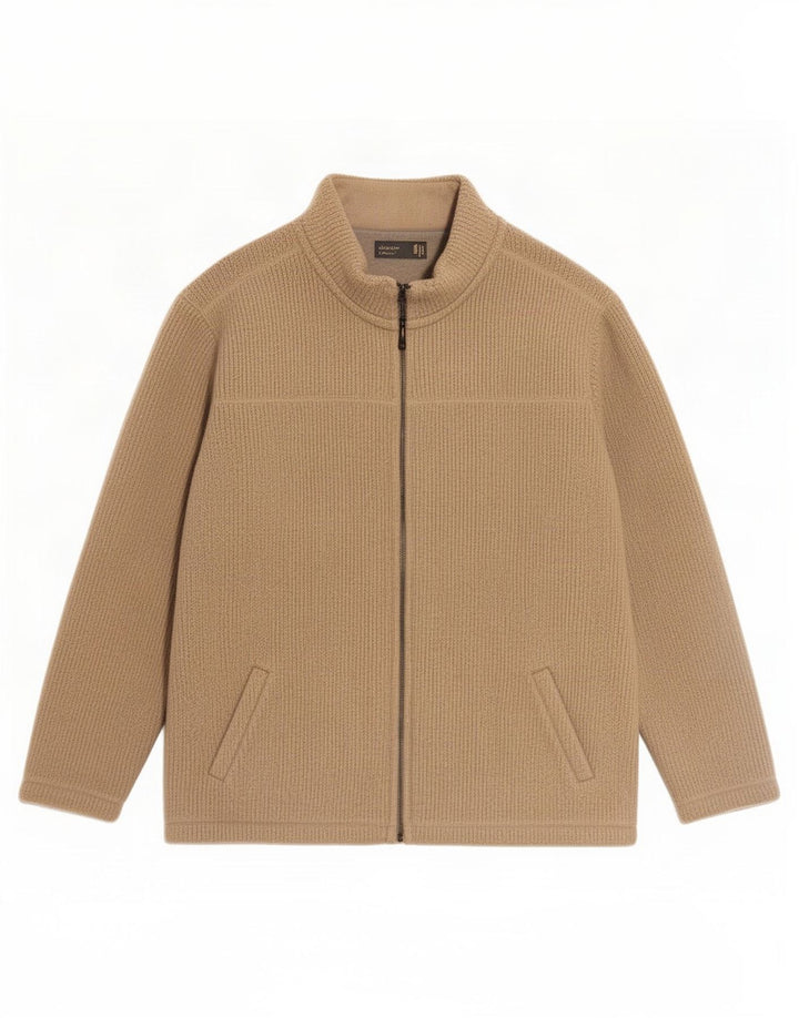 Marks & Spencer Mens Tracksuit Top Jacket XL Beige Polyester
