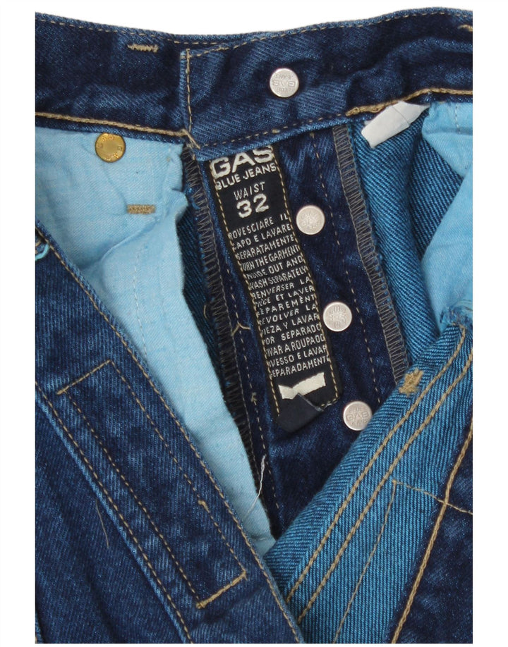 Gas Mens Straight Jeans W32 L28 Blue Cotton