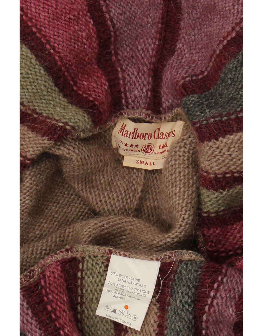 MARLBORO CLASSICS Womens Cardigan Sweater UK 10 Small Multicoloured