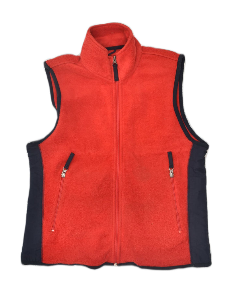 GAP Womens Fleece Gilet UK 6 XS Red Colourblock Polyester | Vintage Gap | Thrift | Second-Hand Gap | Used Clothing | Messina Hembry 