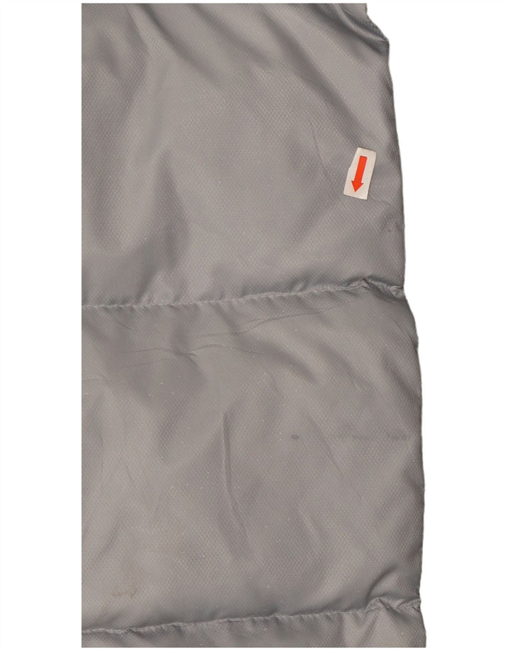 Adidas Mens Three Stripes Padded Jacket UK 40 Large Grey Colourblock