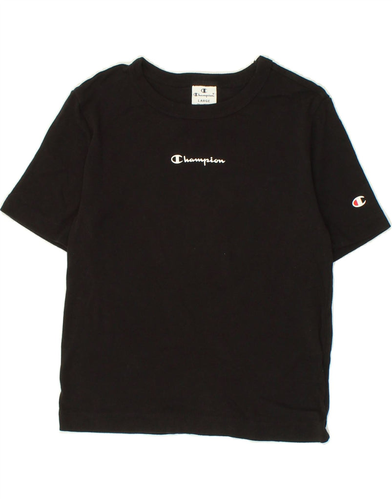 CHAMPION Boys Graphic T-Shirt Top 11-12 Years large Black Cotton | Vintage Champion | Thrift | Second-Hand Champion | Used Clothing | Messina Hembry 