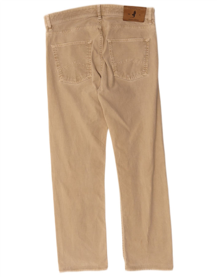 Marlboro Classics Mens Straight Casual Trousers W32 L28 Beige
