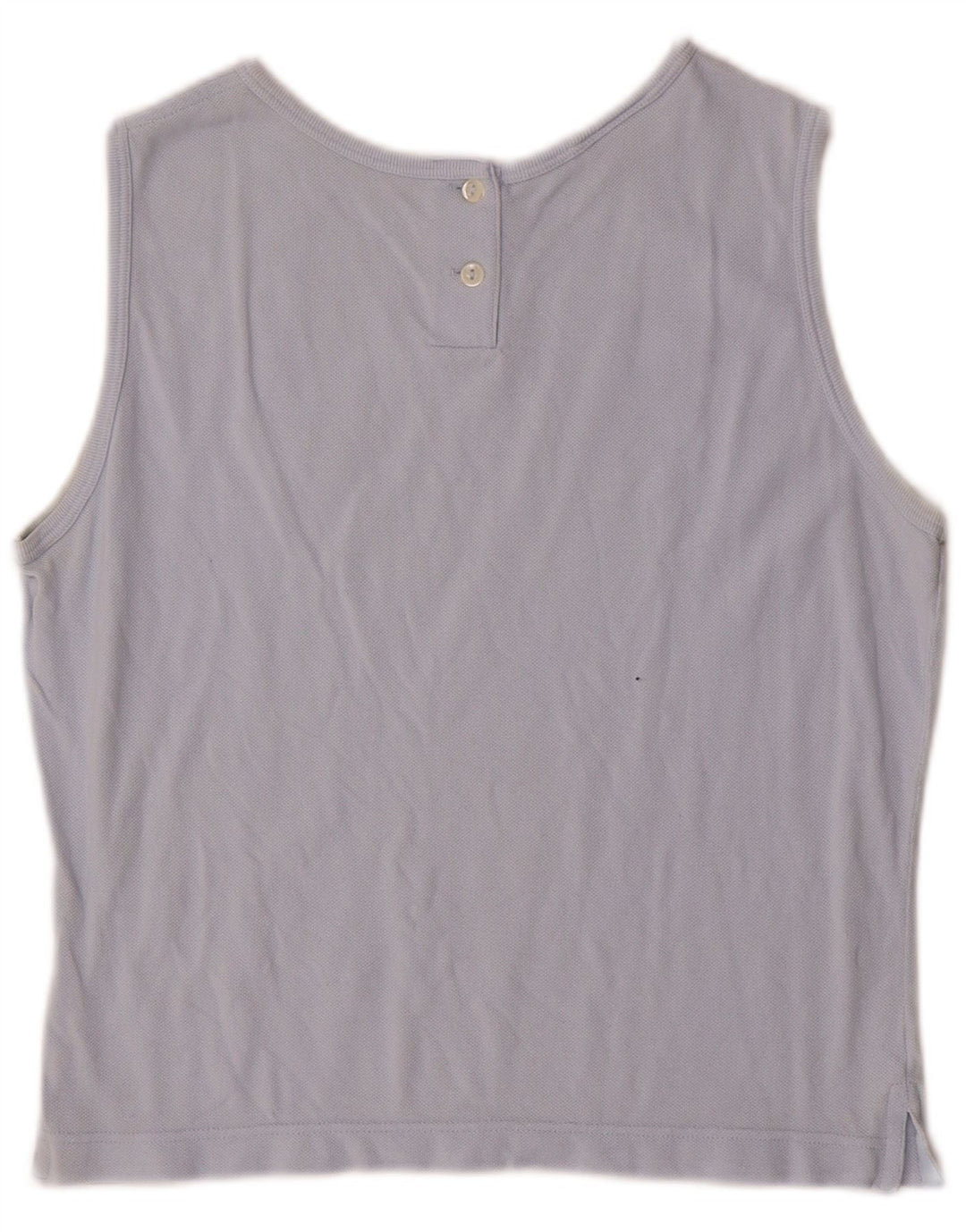 Lacoste Womens Vest Top Size 44 Large Blue Cotton