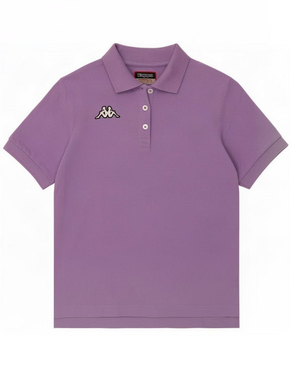 Kappa Womens Polo Shirt UK 12 Medium Purple Cotton