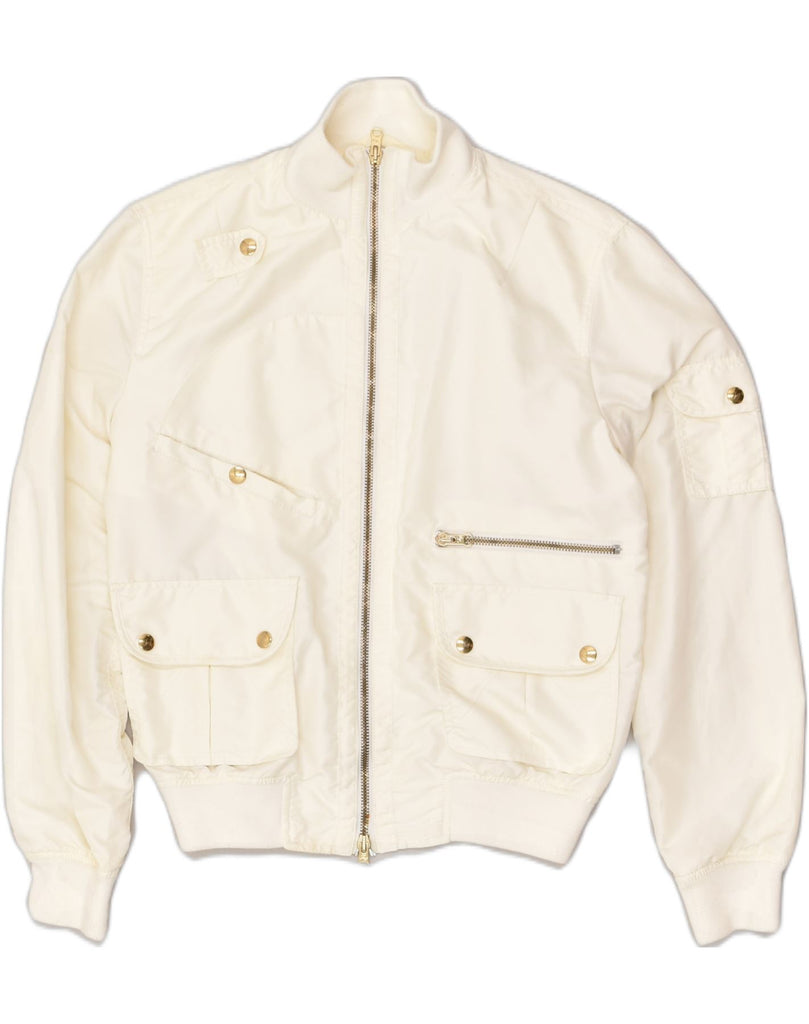 FAY Girls Bomber Jacket 12-13 Years Off White Polyester | Vintage Fay | Thrift | Second-Hand Fay | Used Clothing | Messina Hembry 