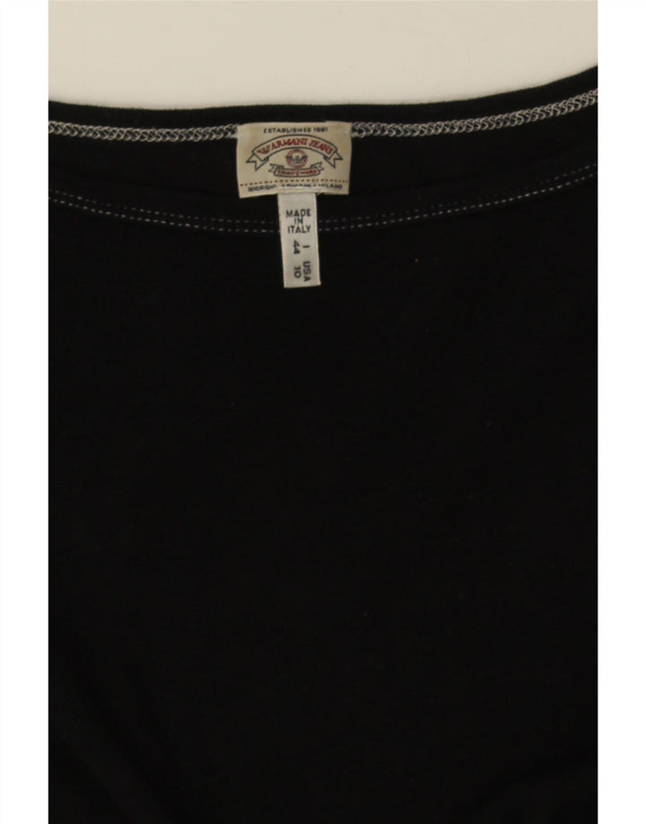 Armani Jeans Womens Crop T-Shirt Top IT 44 Medium Black
