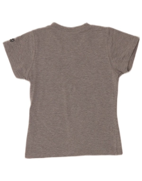 Champion Womens T-Shirt Top UK 8 Small Grey Cotton