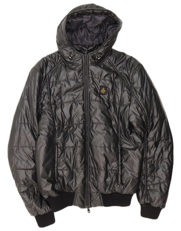 Refrigiwear Mens Sixty Hooded Padded Jacket UK 42 XL Grey Polyester