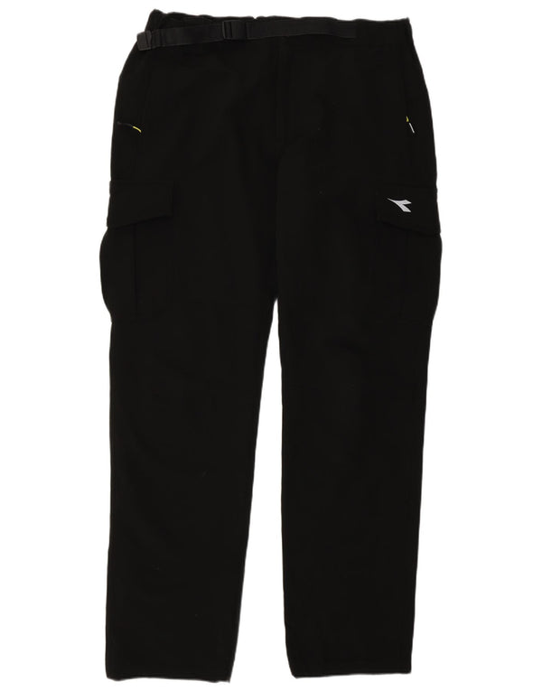 Diadora Mens Straight Cargo Trousers Large W34 L34 Black
