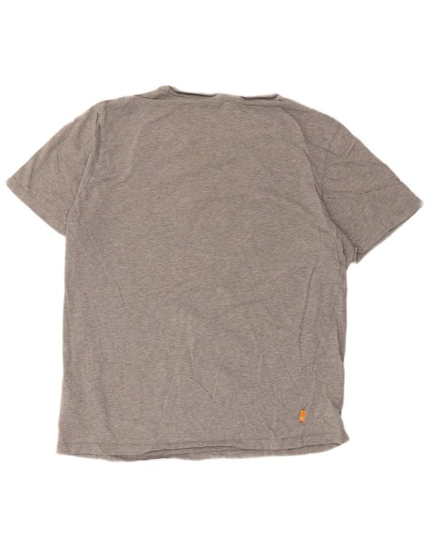 Timberland Mens Regular Fit Graphic T-Shirt Top Medium Grey Cotton