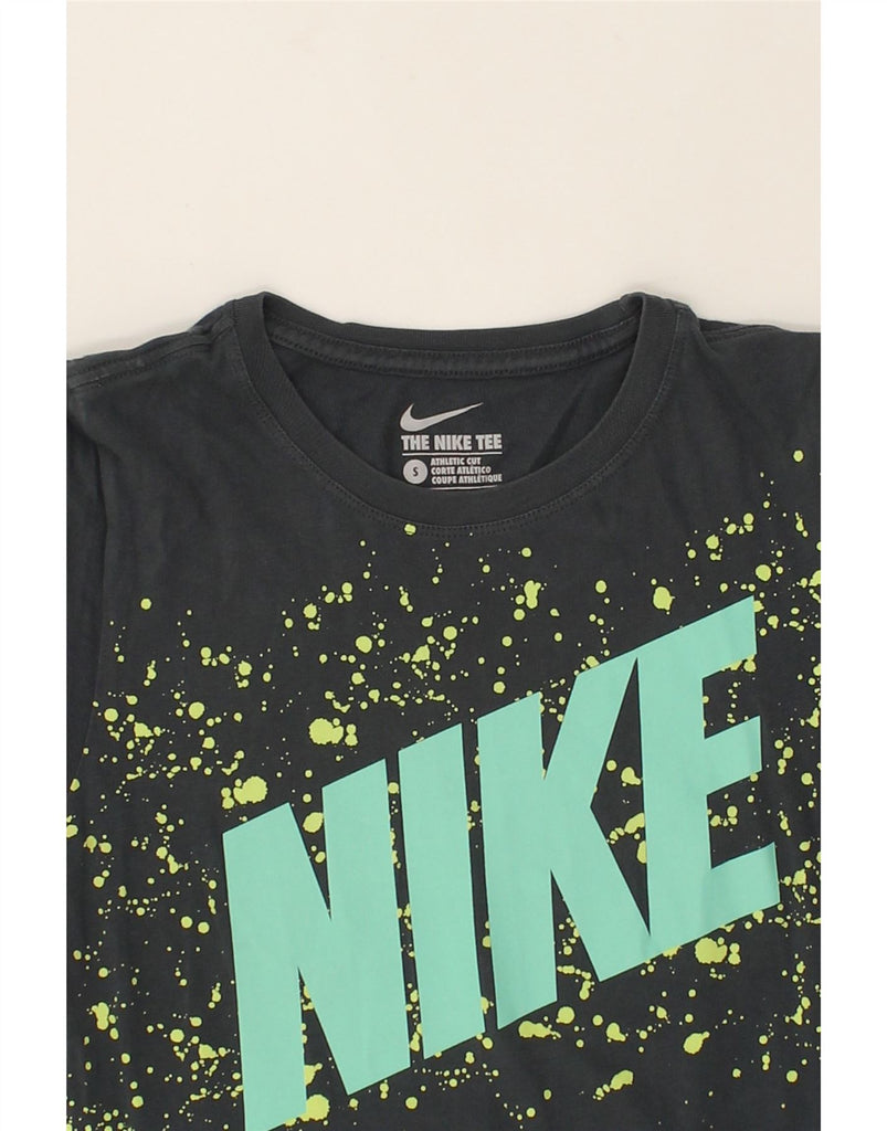 NIKE Womens Athletic Cut Graphic T-Shirt Top UK 8 Small Grey | Vintage Nike | Thrift | Second-Hand Nike | Used Clothing | Messina Hembry 