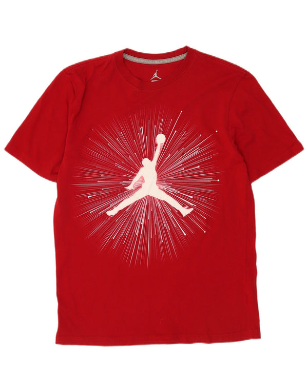 Jordan Mens Graphic T-Shirt Top Medium Red Cotton