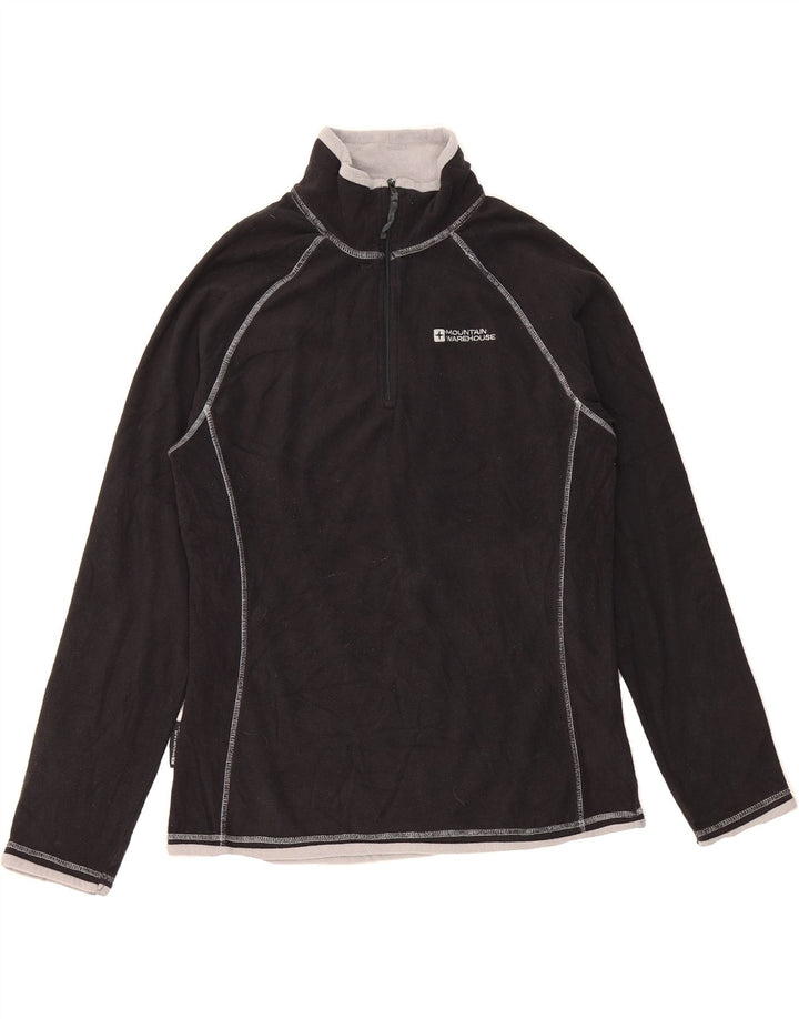 MOUNTAIN WAREHOUSE Womens Fleece Jumper UK 12 Medium Black Polyester Vintage Mountain Warehouse and Second-Hand Mountain Warehouse from Messina Hembry 
