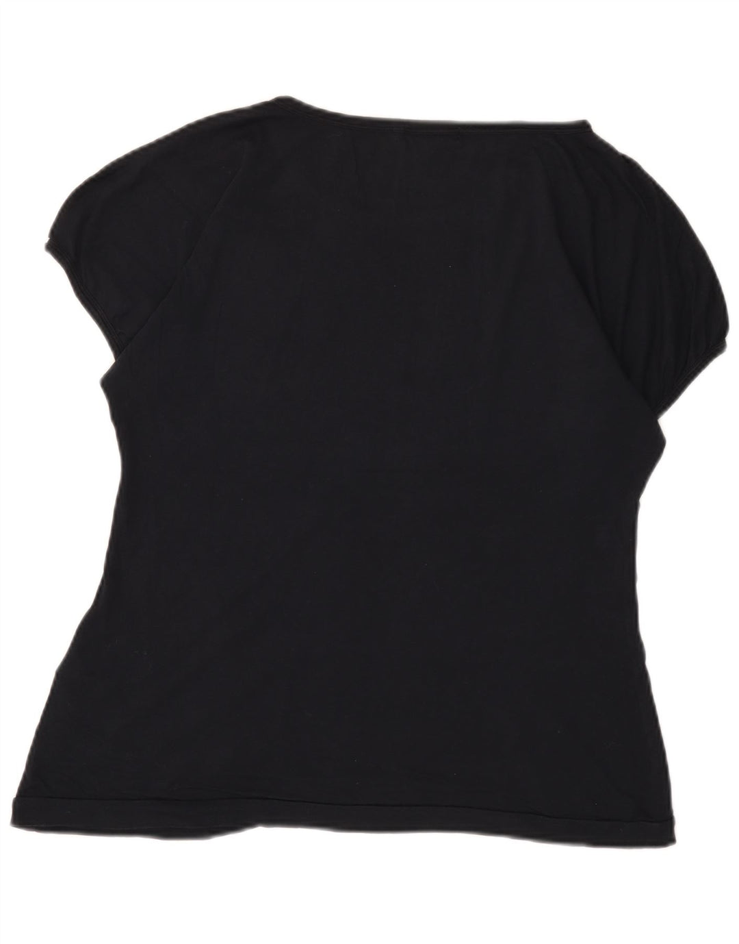 North Sails Womens T-Shirt Top UK 14 Large Black Cotton