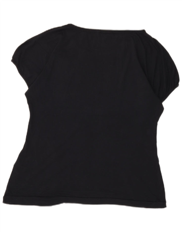 North Sails Womens T-Shirt Top UK 14 Large Black Cotton