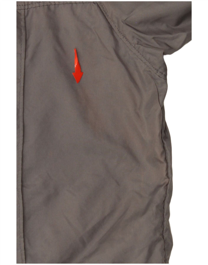 LANDS END Mens Tracksuit Top Jacket Medium Grey Nylon