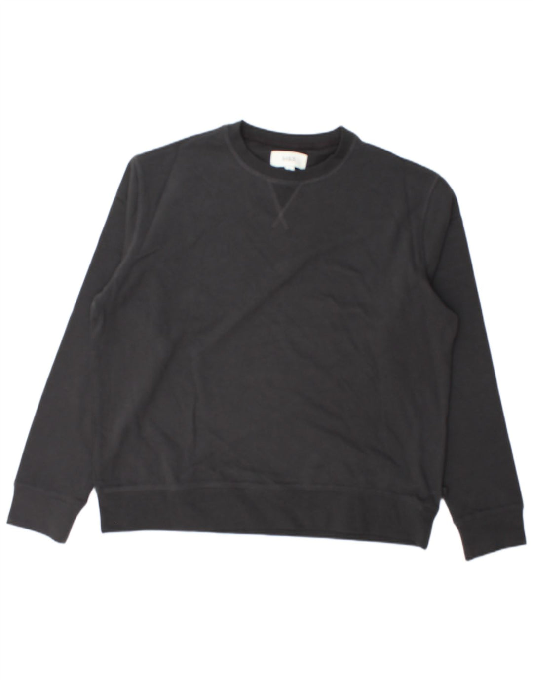 MARKS & SPENCER Mens Sweatshirt Jumper XL Black Cotton
