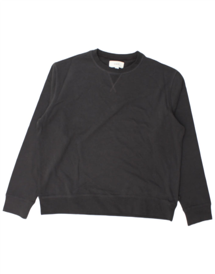 MARKS & SPENCER Mens Sweatshirt Jumper XL Black Cotton