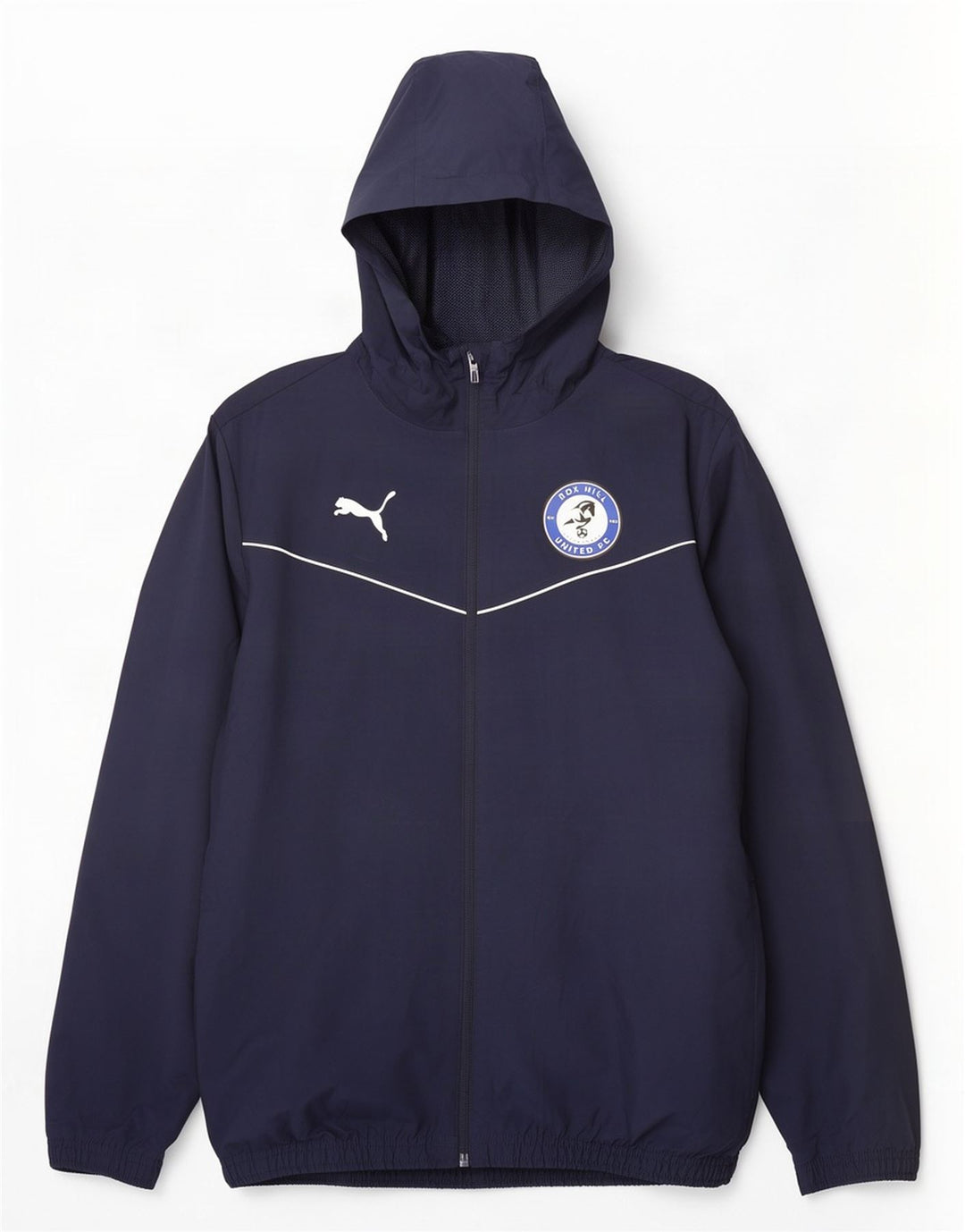 Puma Mens Box Hill FC Hooded Rain Jacket UK 38 Medium Navy Blue Polyester
