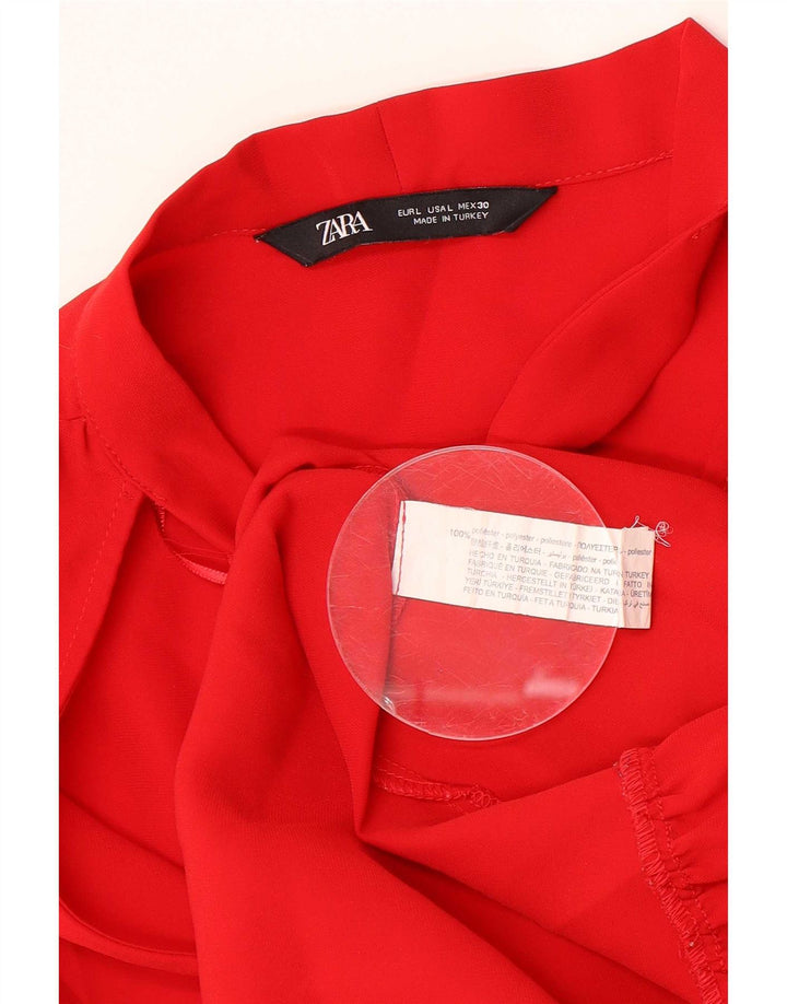 Zara Womens A-Line Dress UK 16 Large Red Polyester