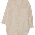 Marks & Spencer Womens Shirt Dress UK 12 Medium White Cotton