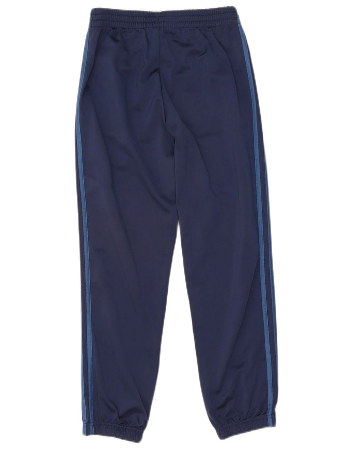 ADIDAS Boys Tracksuit Trousers Joggers 11-12 Years  Navy Blue Polyester
