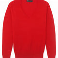 Zara Womens V-Neck Jumper Sweater UK 12 Medium Red