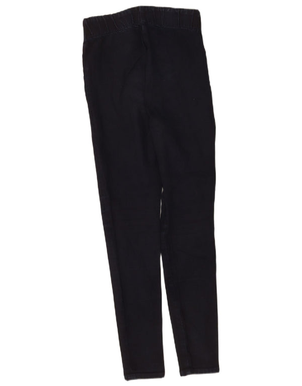 Zara Womens Skinny Cropped Trousers Medium W28 L26 Navy Blue Cotton