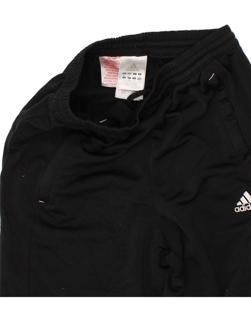 ADIDAS Boys Tracksuit Trousers Joggers 9-10 Years Black Polyester | Vintage Adidas | Thrift | Second-Hand Adidas | Used Clothing | Messina Hembry 