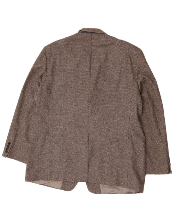 Marks & Spencer Mens 3 Button Blazer Jacket UK 46 XL Grey Wool