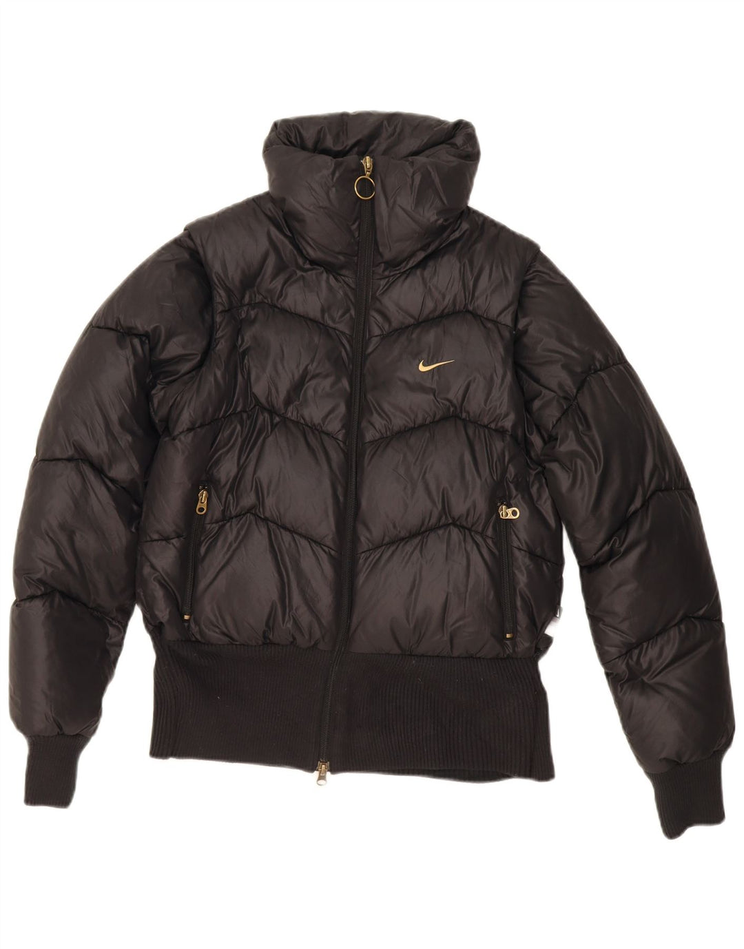 Nike Womens Loose Fit Padded Jacket UK 8/10 Small Black Polyester