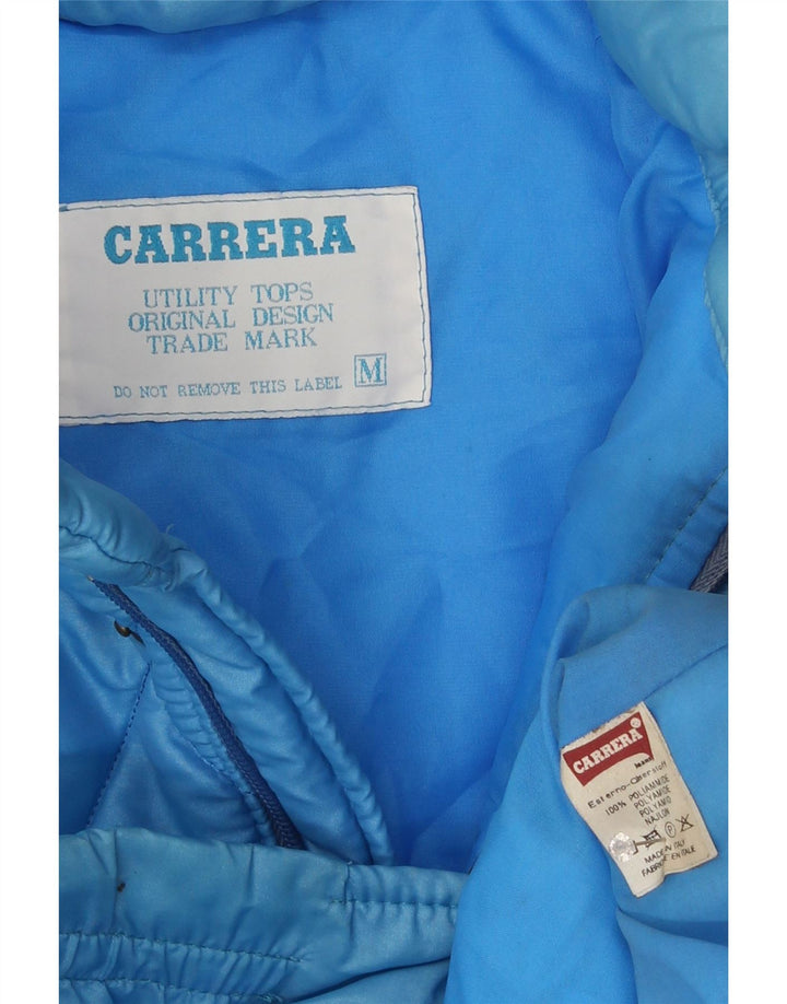 Carrera Mens Hooded Padded Jacket UK 38 Medium Blue Polyamide