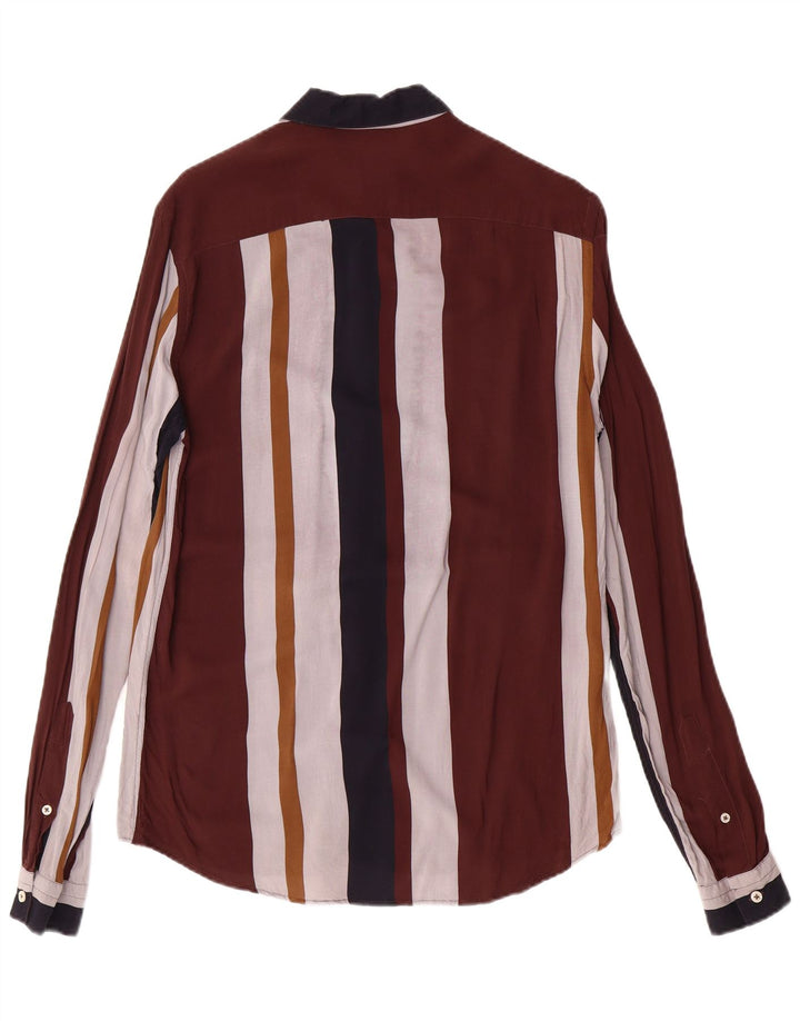 ZARA Mens Relaxed Fit Shirt Small Multicoloured Striped