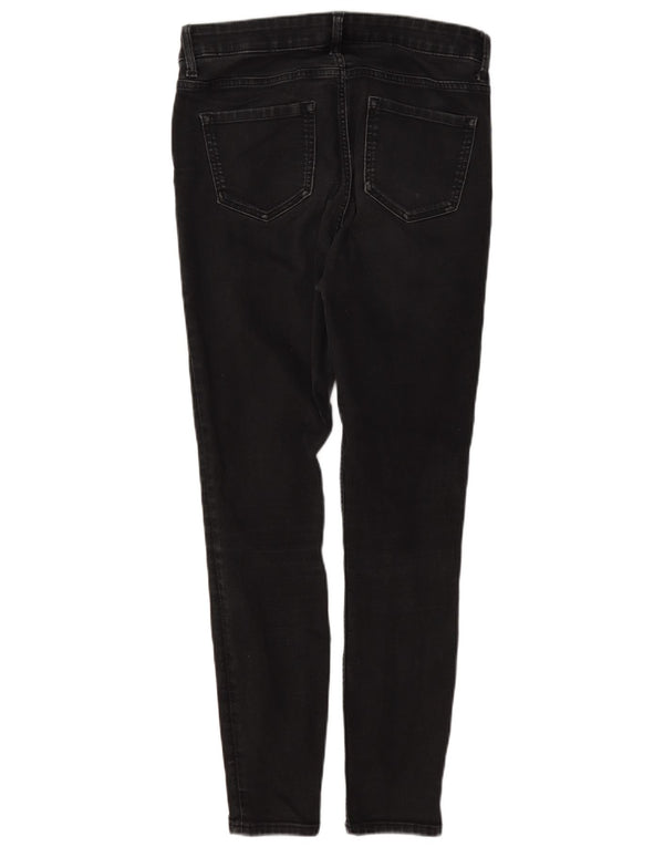 Marks & Spencer Womens Skinny Jeans UK 10 Small W26 L27 Grey Cotton