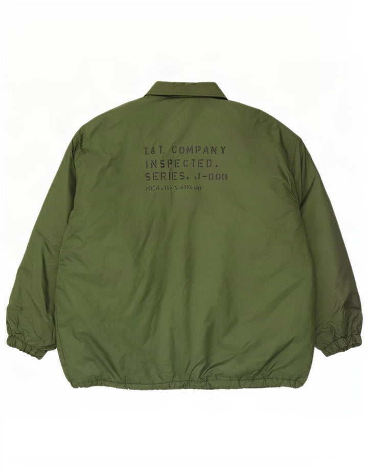 Tom Tailor Mens Loose Fit Graphic Windbreaker Jacket UK 40 Large Green