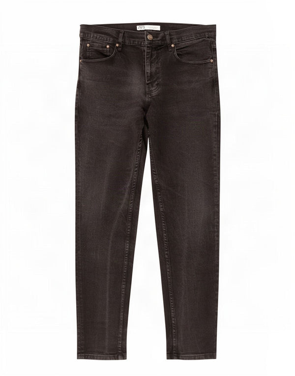 Zara Mens Skinny Jeans EU 44 Large W34 L30 Grey Cotton