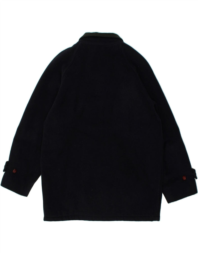 BROOKSFIELD Mens Overcoat IT 48 Medium Black Wool | Vintage Brooksfield | Thrift | Second-Hand Brooksfield | Used Clothing | Messina Hembry 