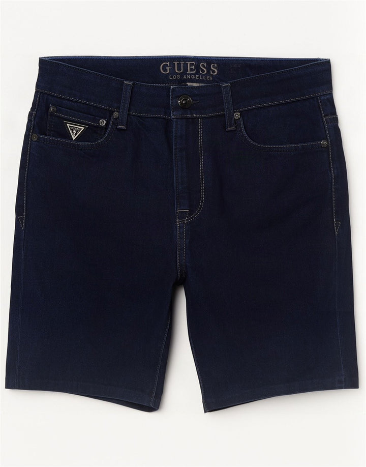 Guess Mens Denim Shorts W33 Medium Navy Blue